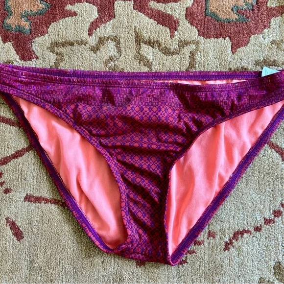 Athleta Swim Athleta Pink And Purple Magenta Ikat Pattern